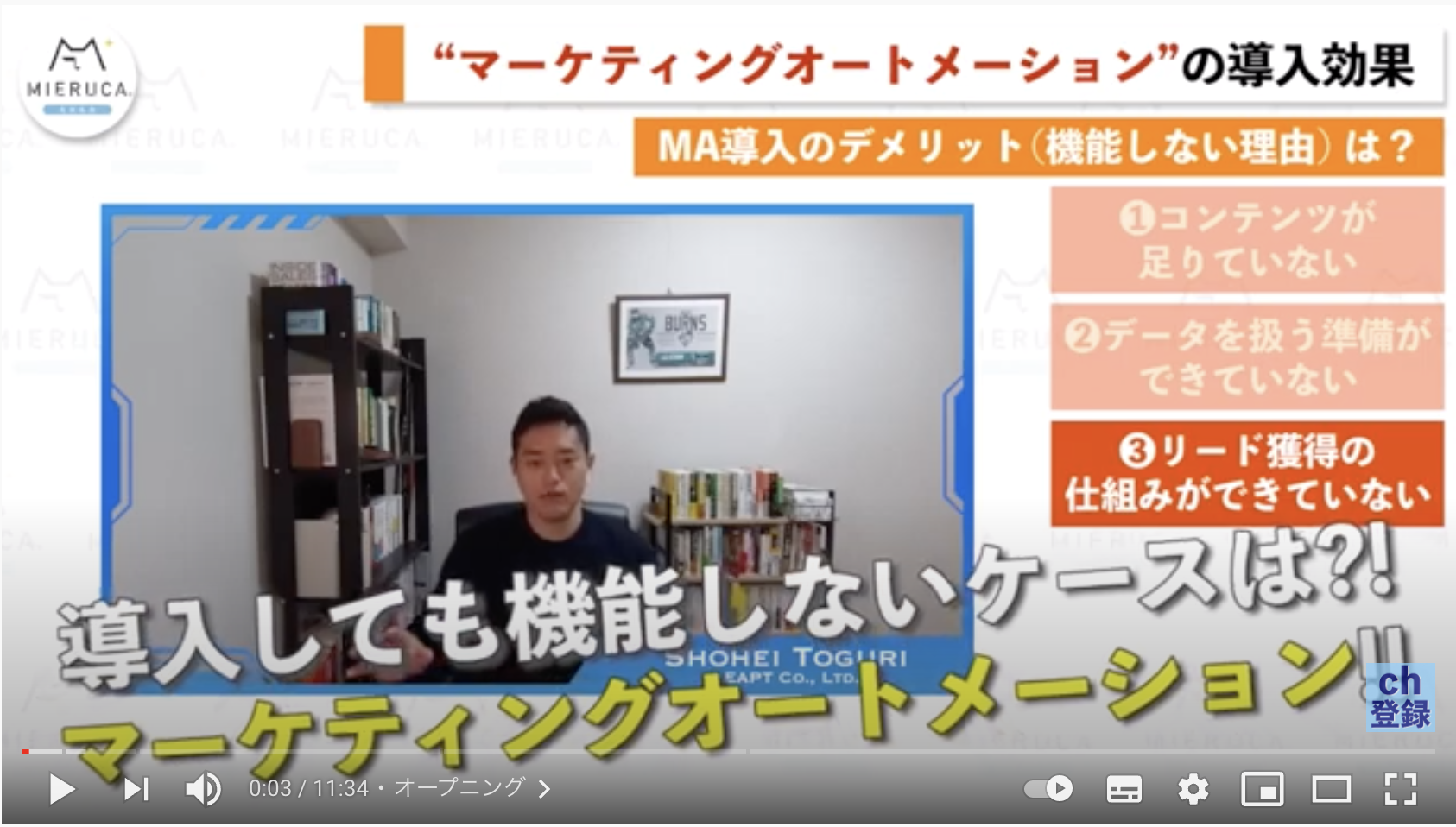 ミエルカ チャンネル出演のお知らせ：MAを導入しても機能しない3つの特徴（デメリット編）